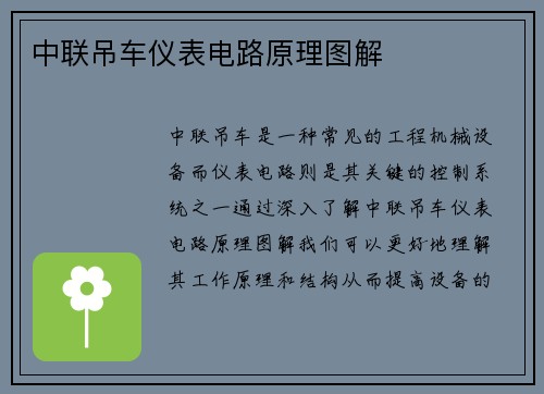 中联吊车仪表电路原理图解